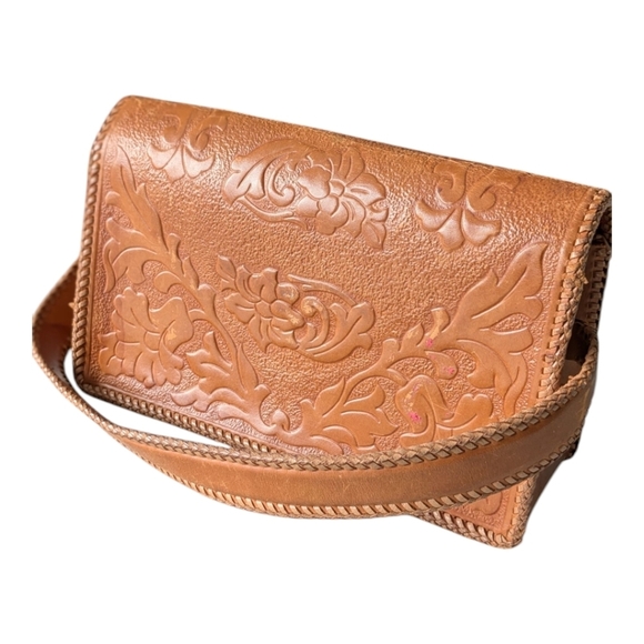 Handmade Brown Leather Hobo Bag Purse - Picture 6 of 11